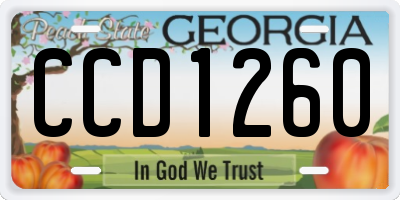 GA license plate CCD1260