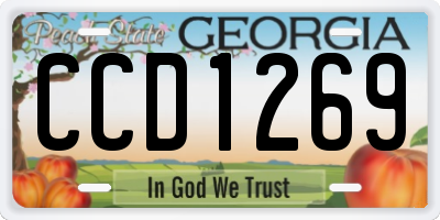 GA license plate CCD1269