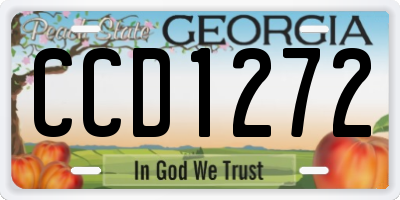 GA license plate CCD1272