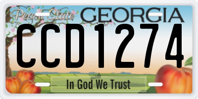 GA license plate CCD1274
