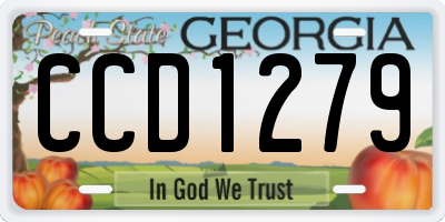 GA license plate CCD1279