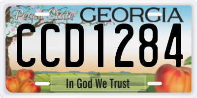 GA license plate CCD1284