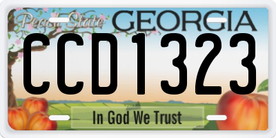 GA license plate CCD1323