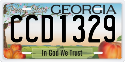 GA license plate CCD1329