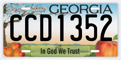 GA license plate CCD1352