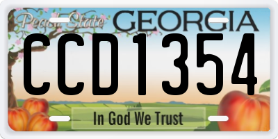GA license plate CCD1354