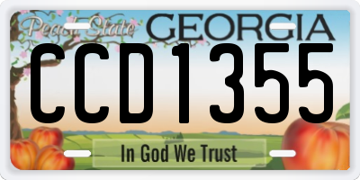GA license plate CCD1355