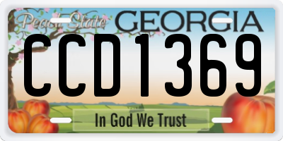 GA license plate CCD1369