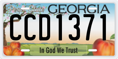 GA license plate CCD1371