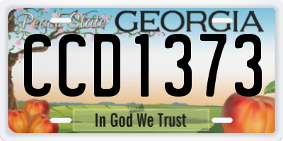 GA license plate CCD1373