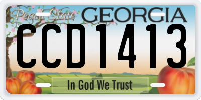 GA license plate CCD1413