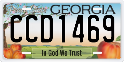 GA license plate CCD1469