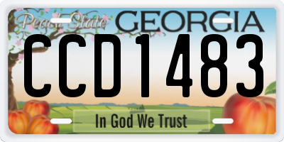 GA license plate CCD1483