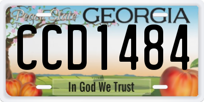 GA license plate CCD1484