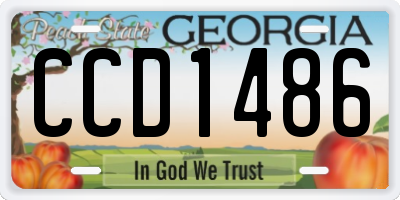GA license plate CCD1486