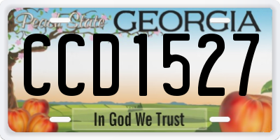 GA license plate CCD1527