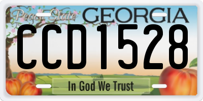 GA license plate CCD1528