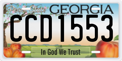GA license plate CCD1553