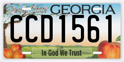 GA license plate CCD1561