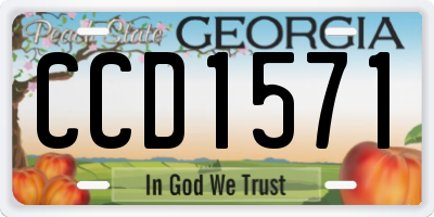 GA license plate CCD1571