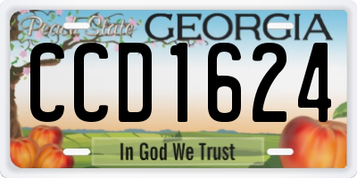 GA license plate CCD1624
