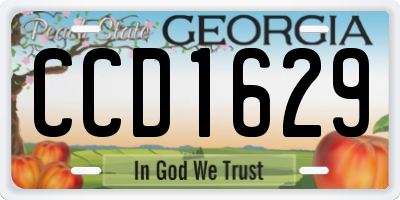 GA license plate CCD1629