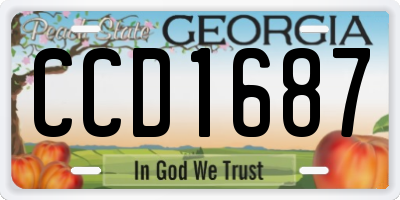 GA license plate CCD1687