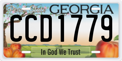 GA license plate CCD1779
