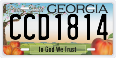 GA license plate CCD1814