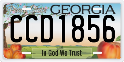 GA license plate CCD1856