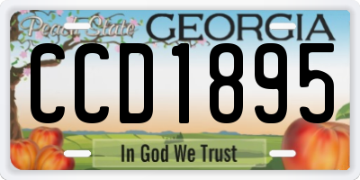 GA license plate CCD1895