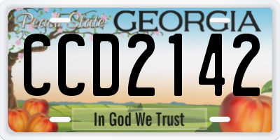 GA license plate CCD2142