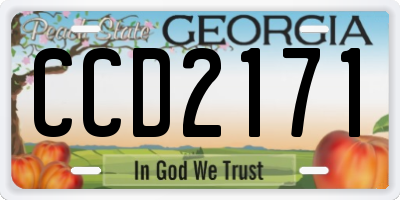 GA license plate CCD2171