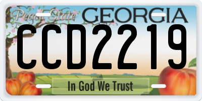 GA license plate CCD2219