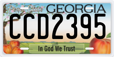 GA license plate CCD2395