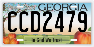 GA license plate CCD2479