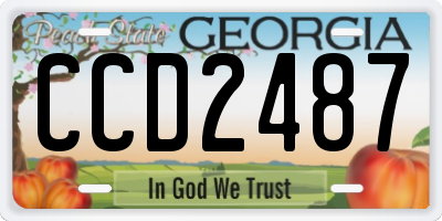 GA license plate CCD2487