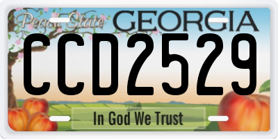 GA license plate CCD2529