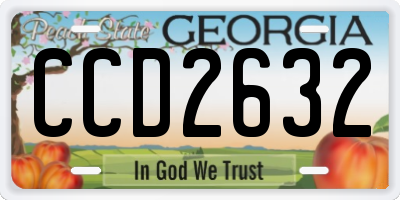 GA license plate CCD2632
