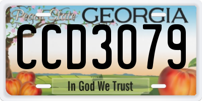 GA license plate CCD3079