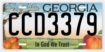 GA license plate CCD3379