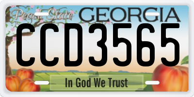 GA license plate CCD3565