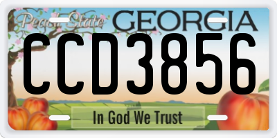 GA license plate CCD3856