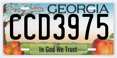 GA license plate CCD3975