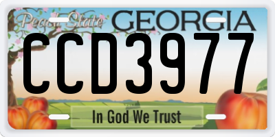 GA license plate CCD3977