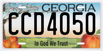 GA license plate CCD4050