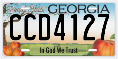GA license plate CCD4127