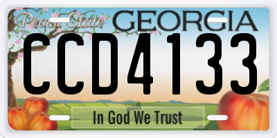GA license plate CCD4133