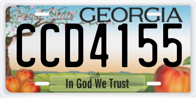 GA license plate CCD4155