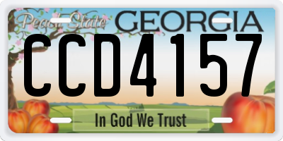 GA license plate CCD4157